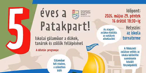5 \u00e9ves a Patakpart \u00c1ltal\u00e1nos Iskola