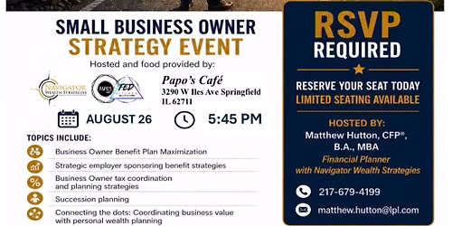 Small Business Owner Strategy Event