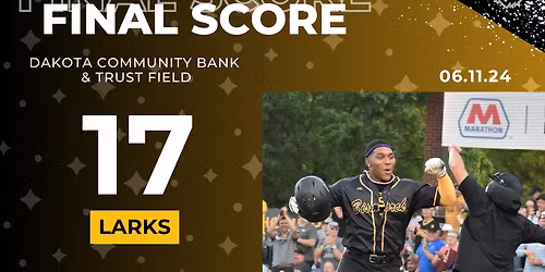 Wimar Stingers at Bismarck Larks at Bismarck Municipal Ballpark