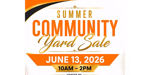 Summer Community Yard Sale