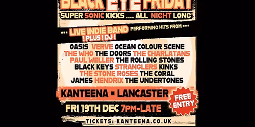 Black Eye Friday Indie Night! Free Entry!