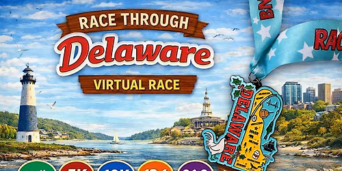 Race Through Delaware Virtual Race | 5K, 10K, Marathon | Run Anywhere