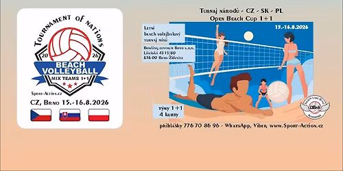 2026-08-15-16- Turnaj n\u00e1rod\u016f - LiBrA Open Beach Cup 1+1 - beach volejbalov\u00fd turnaj mix\u016f mu\u017e\u016f a \u017een