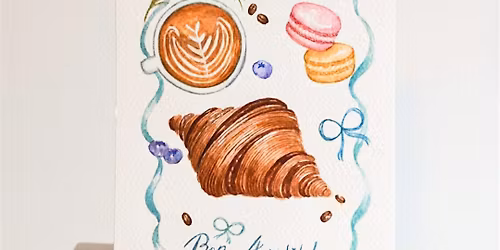 Atelier & Vine: French Pastry Illustration in Watercolor