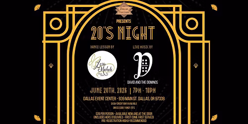 20's Dress Up Night with Live Music by David and the Dominos