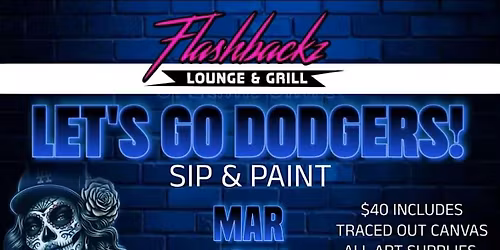 Let's Go Dodgers Sip N Paint