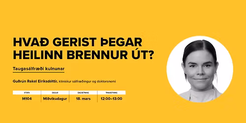Hva\u00f0 gerist \u00feegar heilinn brennur \u00fat?  Taugas\u00e1lfr\u00e6\u00f0i kulnunar 