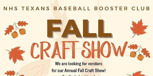 NHS Baseball Fall Craft Show