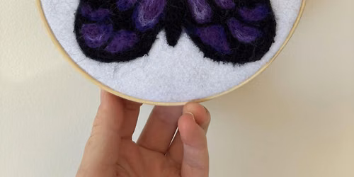 School Holiday Needle Felted Butterfly Portrait Workshop