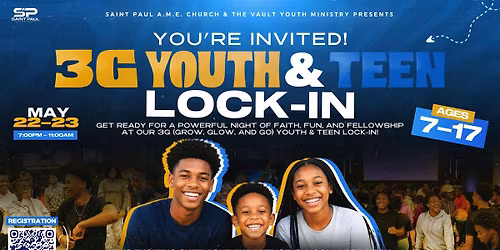 3G Youth & Teen Lock-In (Grow, Glow & Go) | Ages 7\u201317