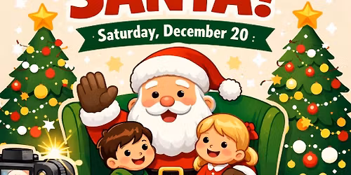 Pictures with Santa at Wake and Woven!