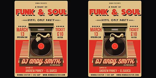 Coco Bora Day Party: DJ Andy Smith (Ex Portishead) | Bomba Exeter 13.03.26