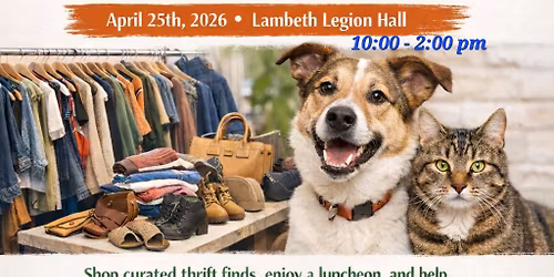 Thrift Pop-Up Fundraiser for ARF Ontario & EVAH