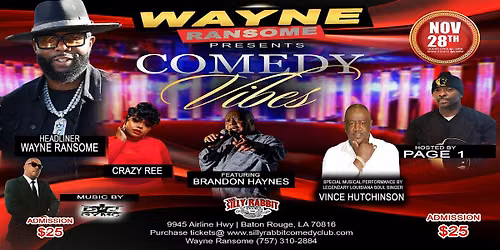 Wayne Ransome Presents Comedy Vibes