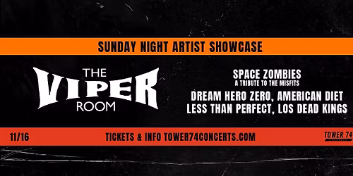 Sunday Night Artist Showcase -Punk SPACE ZOMBIES - A TRIBUTE TO THE MISFITS