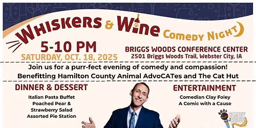 Whiskers and Wine Comedy Night