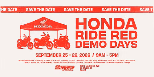 RIDE RED DEMO EVENT AT MOTOWORLD