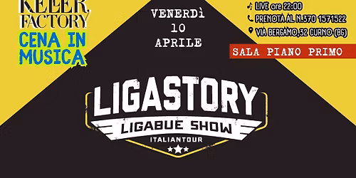 Cena in Musica con Ligastory - Tributo a Ligabue