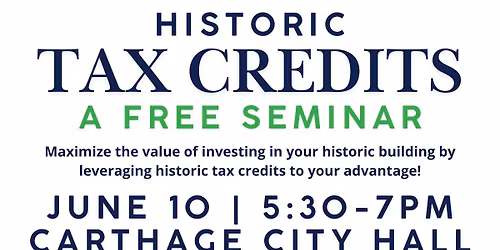 Free Historic Tax Credit Seminar