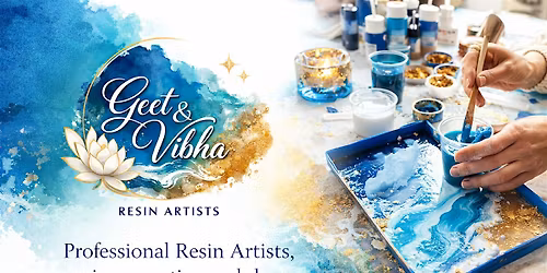 Taller de resina mientras se degustan aperitivos indios