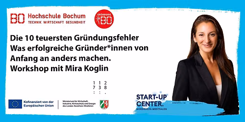 Die 10 teuersten Gr\u00fcndungsfehler\u2013  Workshop mit Mira Koglin