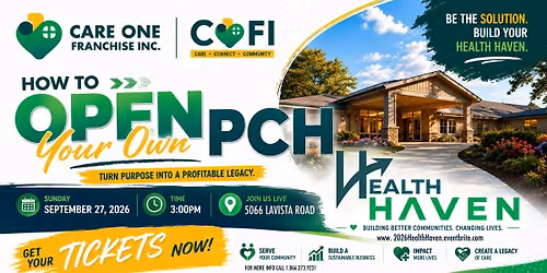 HEALTH HAVEN: HOW TO OPEN YOUR OWN PCH