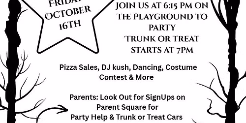 Halloween party and trunk-or-treat