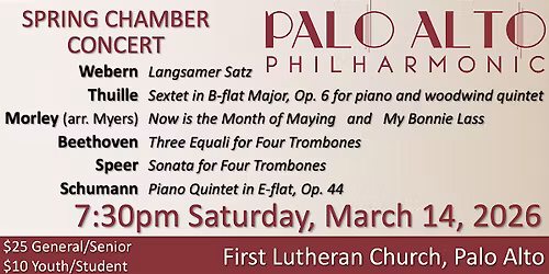 Classical Music - Palo Alto Philharmonic - Spring Chamber Concert - 2026