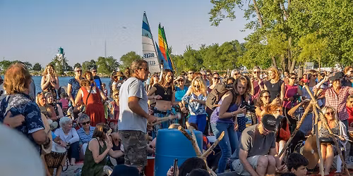 Lakeside Park 28th annual, Summer Solstice, Drumming Down the Sun & Yoga on the Beach