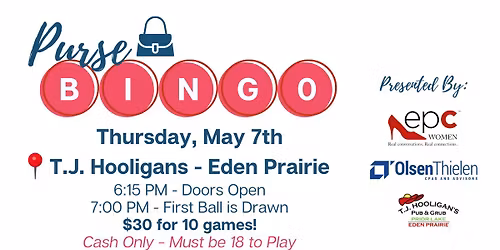 MAGENTA (&Purse) BINGO by Fundraiser by Eden Prairie Chamber & T-Fiber