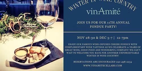 vinAmit\u00e9\u2019s 11th Annual Fondue Party! - Winter in Wine Country