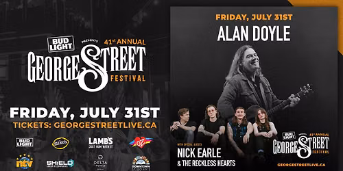 Alan Doyle + Nick Earle & The Reckless Hearts at George Street Festival (Night 2)