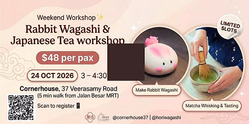 Rabbit wagashi and Japanese tea workshop