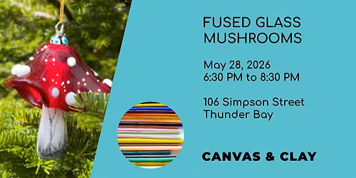 Fused Glass Mushroom Windchime