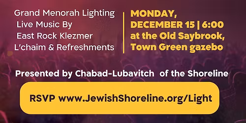 Menorah Lighting on the Old Saybrook Green