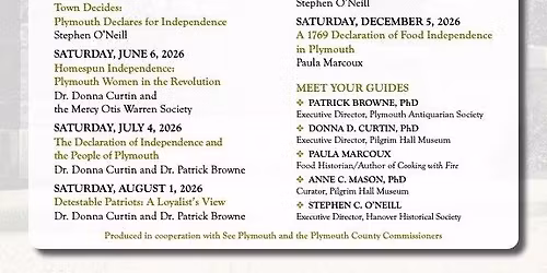 Burial Hill Tour: \u201cHomespun Independence: Plymouth Women in the Revolution\u201d