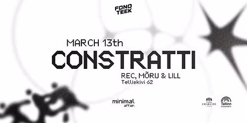 minimal affair. presents: Constratti (RO) | 13.03