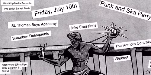 Pre Splish Splash Bash with S.T.B.A., Sub D, The Remote Controls, Jake Emissions, and Wipeout!
