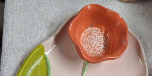 Flower Chip & Dip Plate
