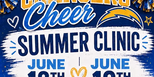 \u26a1\ufe0f\ud83c\udf80Chargers Summer Cheer Camp \ud83c\udf80\u26a1\ufe0f
