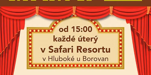 \ud83c\udfad Divadeln\u00ed l\u00e9to na Safari | Ka\u017ed\u00e9 \u00fater\u00fd v Safari Resortu Hlubok\u00e1 u Borovan