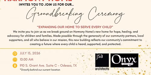 Harmony Home's Groundbreaking Celebration!!\ud83c\udf89