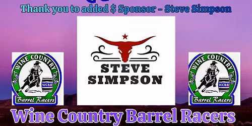 Wine Country Barrels Racers MAY Jackpot 2026! $ 1,000. Added! 