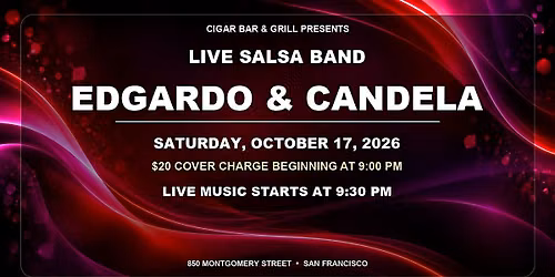 Salsa Night with Live Band: Edgardo & Candela - Saturday, October 17, 2026