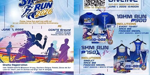 TESDA-CCNTS 31st Founding Anniversary Run 2026