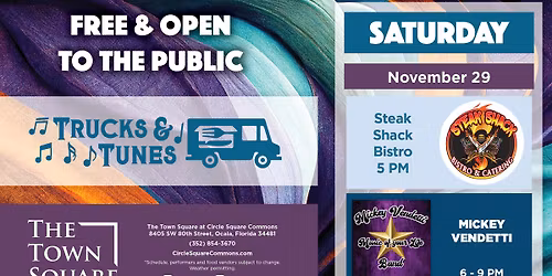 Trucks & Tunes with Steak Shack Bistro & Mickey Vendetti