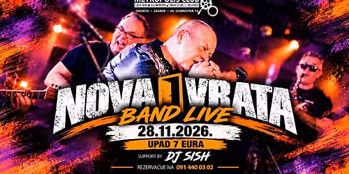 THE NOVA VRATA BAND LIVE \/ 28.11.2026.@METROPOLIS CLUB