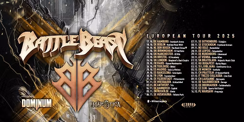 BATTLE BEAST \/ Supports: DOMINUM \/ MAJESTICA \u2022 Schlachthof Wiesbaden