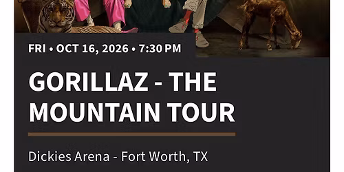 Gorillaz Fort Worth Tickets