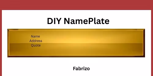 Name Plate for Homes